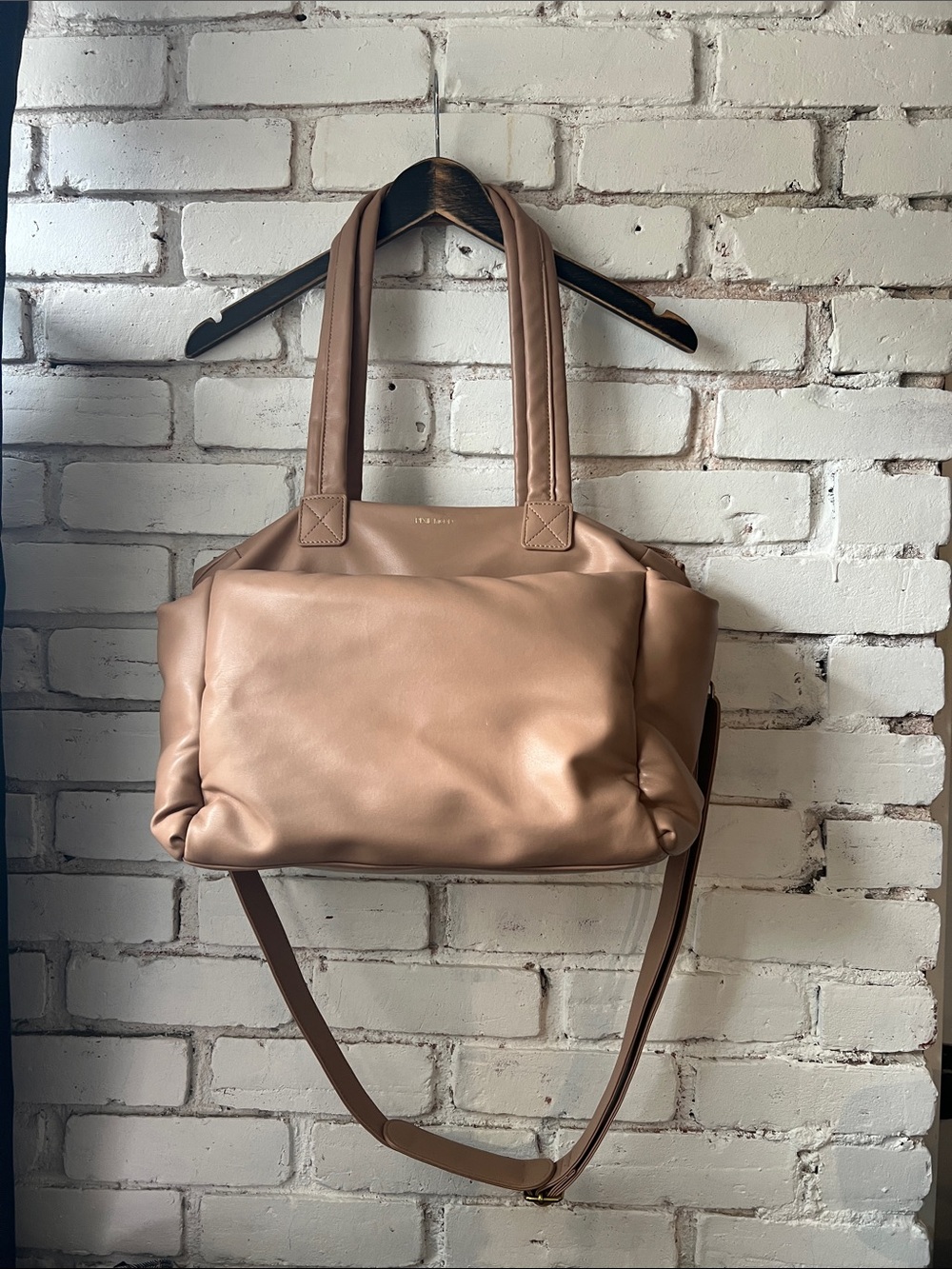 Puffy multi pocket Women's Soft Tote Bag in Dusty Rose pixie mood